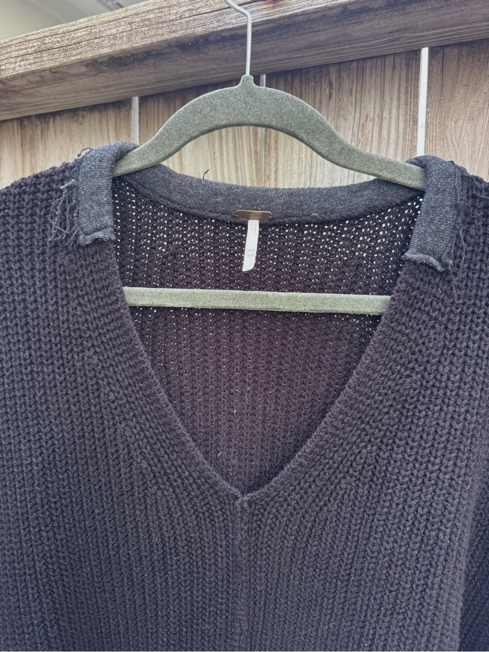 Free People Take Me Over Black Oversized Sweater XS/S - Picture 2 of 12